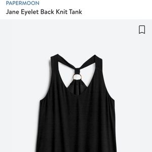 Papermoon Jane Eyelet Back Knit Tank